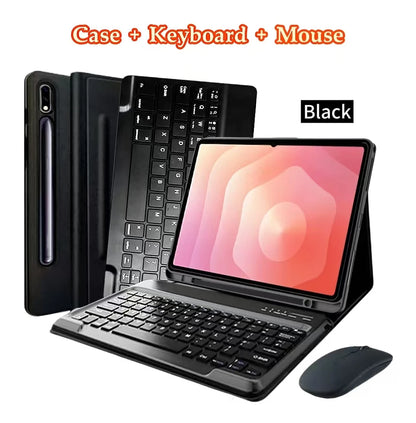 Case for Galaxy Tab S11 Ultra 2025 14.6 Inch ,  Wireless Keyboard Leather Cover with S Pen Holder for SM-X936B/ SM-X930, Black