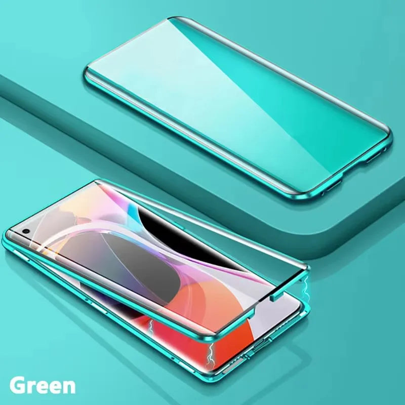 360° Protection Metal Magnetic Phone Case For XiaoMi 13T 14T 15T Redmi K60 K70 Ultra Note 13 14 Pro 5G Double Sided Glass Cover