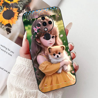 6.8'' For Tecno Spark6 KE7 Back Cover For Techno Spark 6 Case Shockproof Luxury Cute Cartoon Funny Cool Silicone Bumper Funda
