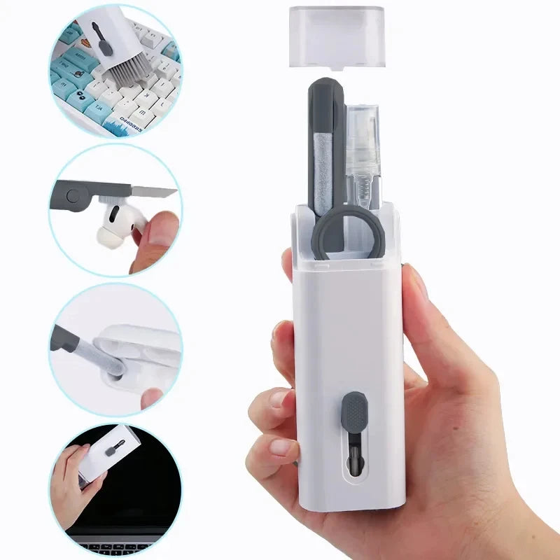 7 In 1 Keyboard Cleaning Kit Earphones Cleaner Brush For AirPods Computer Tablet Laptop TV Screen Mobile Phone Cleaning Tools