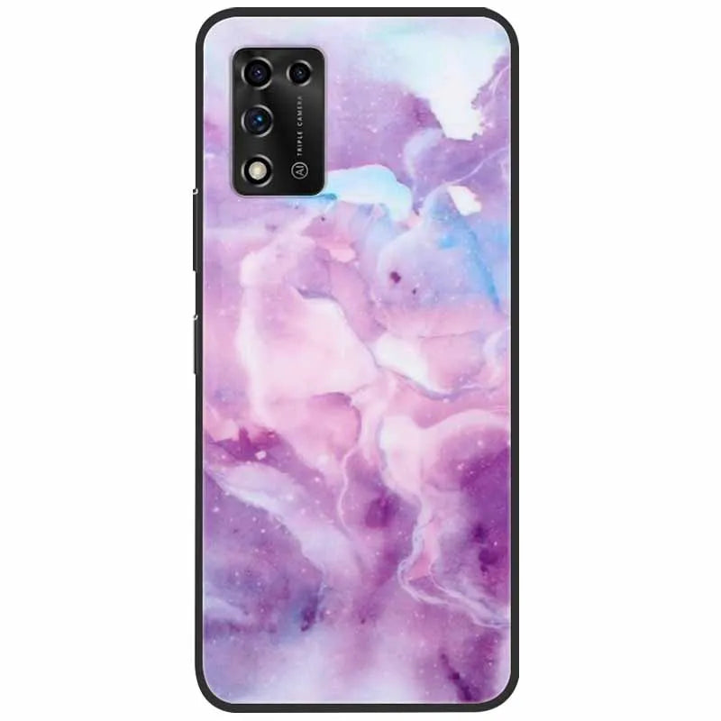 For ZTE Libero 5G II Case Marble Soft Silicone Protective Back Covers for ZTE Libero 5G III A202ZT 2022 5GIII Flower Coque TPU
