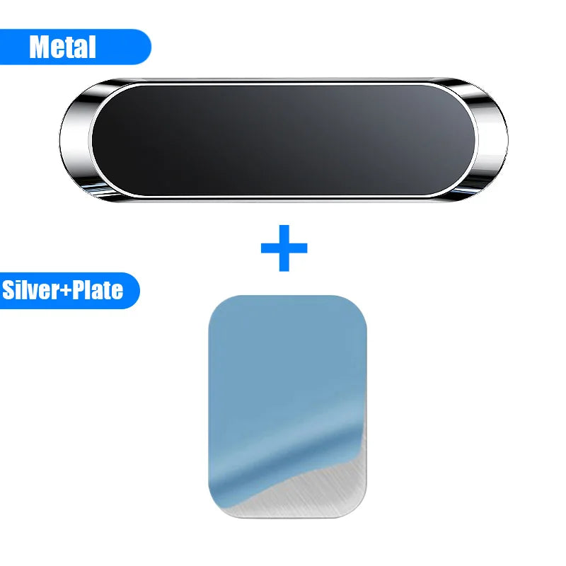 Strip Metal Magnetic Phone Holder Magnetic Car Phone Holder Stand Zinc Alloy Magnet Car GPS Support Mount Cellphone Holder Stand
