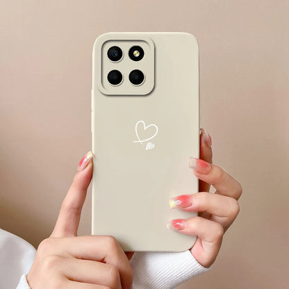 For Huawei Honor X6 X6S X6A Plus Phone Case Butterfly Heart Liquid Silicone Camera Protection Back Cover For Honor X 6 Funda