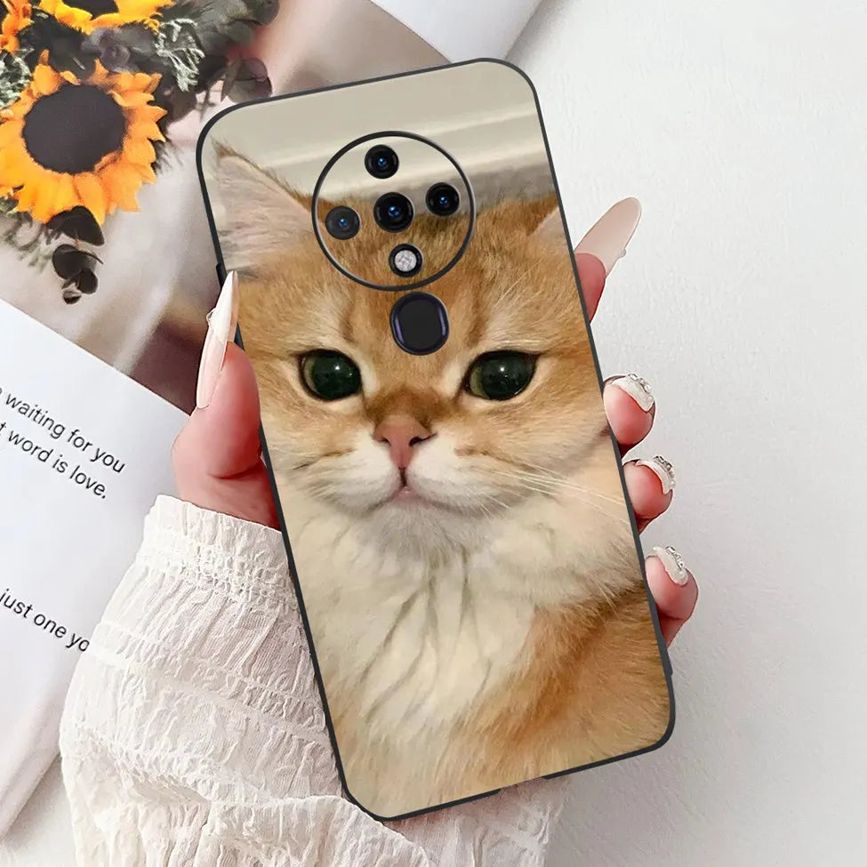 6.8'' For Tecno Spark6 KE7 Back Cover For Techno Spark 6 Case Shockproof Luxury Cute Cartoon Funny Cool Silicone Bumper Funda