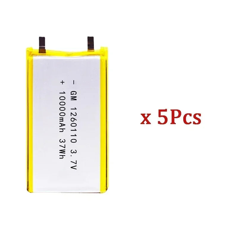 1-10PCS 10000mAh Polymer Lithium Battery 1260110 3.7V Rechargeable Battery for Toy Power Bank GPS Laptop Camping Lights Diy NEW