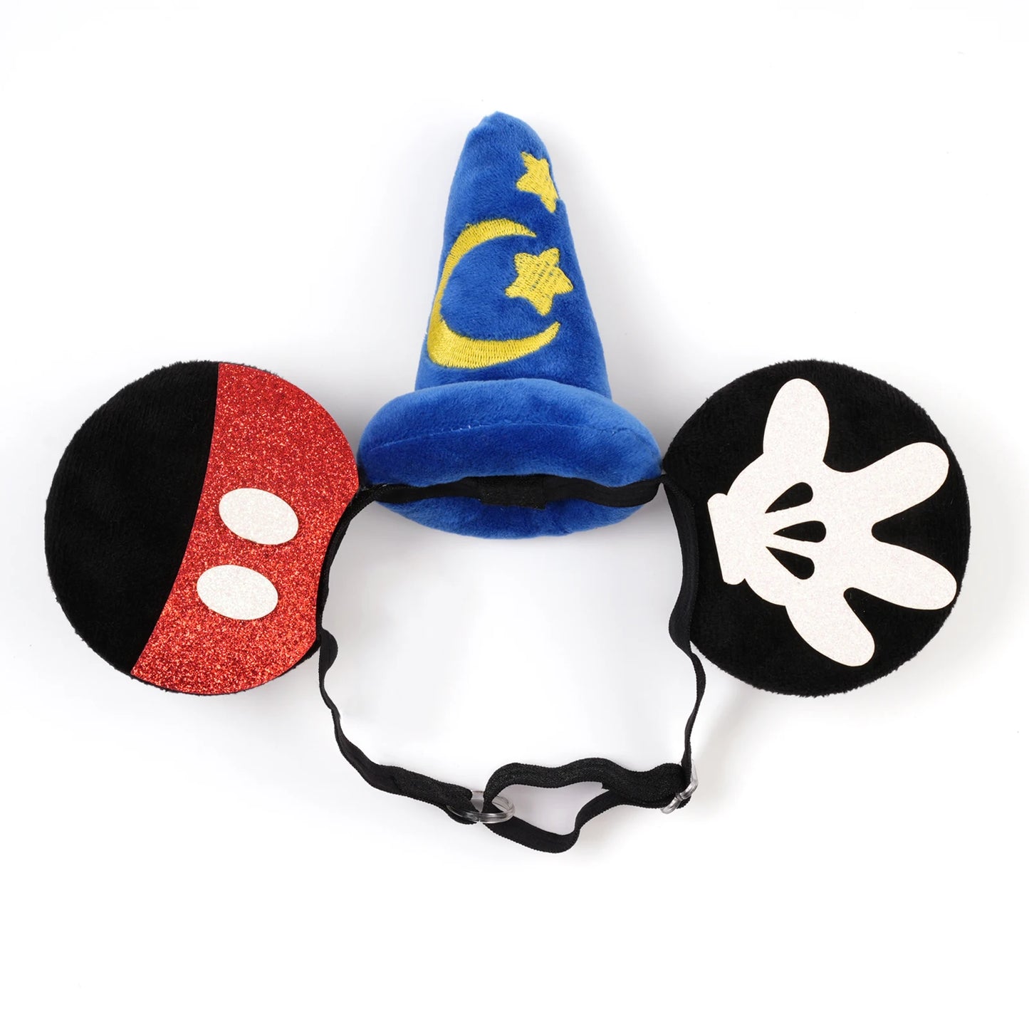 1pc Minnie Mouse Ear Hairband Blue Star Crescent Rod Soft Polyester Headpiece Girls Princess Party Birthday Creative Gift