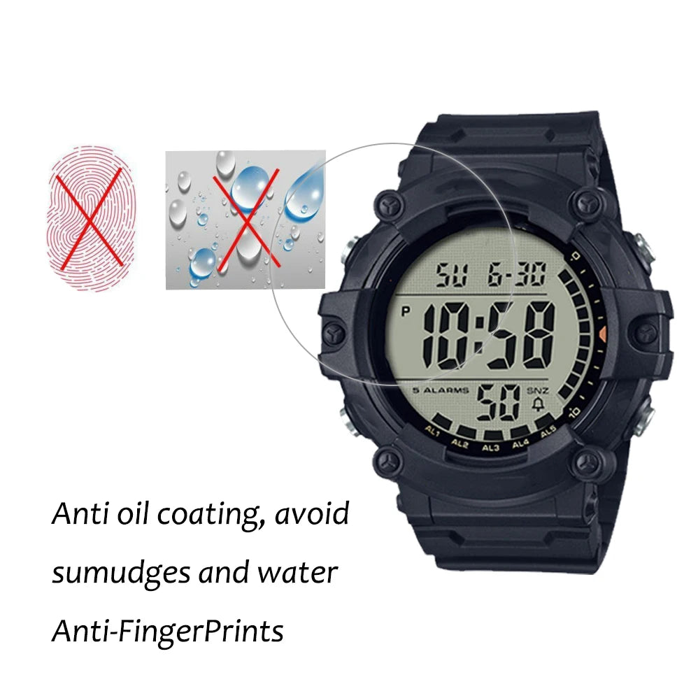 1-3PCS Explosion-proof Screen Protector For AE-1500  AE-1500wh AE1500 Watch Film HD Clear TPU Protective Film NOT Glass