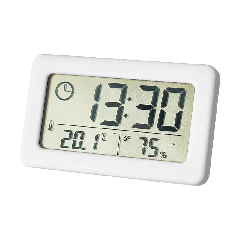 12/24 Hours Wall Clock Thermometer Digital Table Clock Hygrometer Electronic Product Desk Watches Decorate Mini Electronics Home