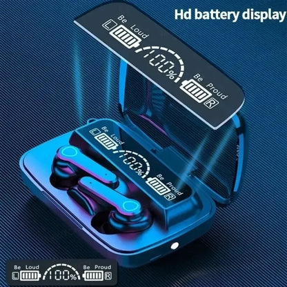New M19 TWS Bluetooth Headphones 9D High Fidelity Wireless Headphones Touch IPX7 Waterproof Digital Display Headphones