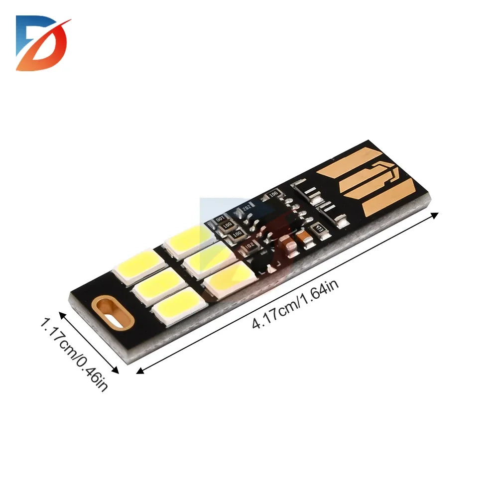 10/5/1PCS Mini 5730 USB 6 LED Light 5V Touch Sensor Dimmable Night Light for Power Bank Computer Laptop Book Reading Table Lamp