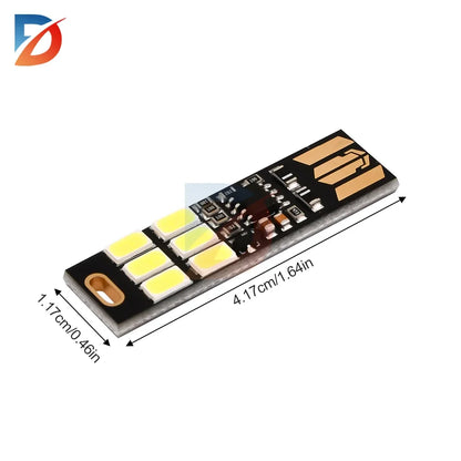 10/5/1PCS Mini 5730 USB 6 LED Light 5V Touch Sensor Dimmable Night Light for Power Bank Computer Laptop Book Reading Table Lamp