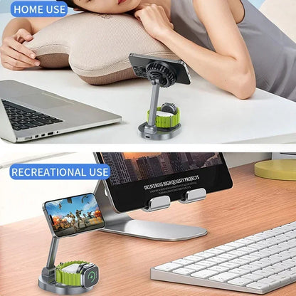 Ice Cooling 3 in 1 Magnetic Wireless Charger Stand Pad Foldable Fast Charging Dock for iPhone 15 14 13 12 Pro IWatch 8 7 Airpods