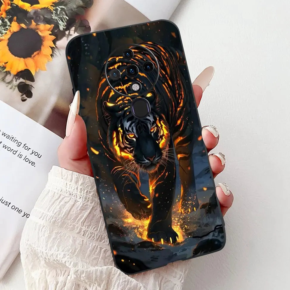 6.8'' For Tecno Spark6 KE7 Back Cover For Techno Spark 6 Case Shockproof Luxury Cute Cartoon Funny Cool Silicone Bumper Funda