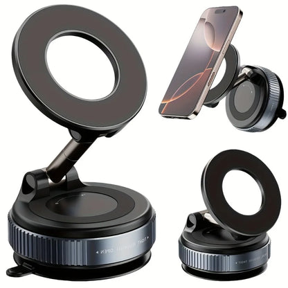 Car Phone Holder Multifunctional Foldable Vacuum Magnetic Phone Holder Suitable for Gym Bathroom Mirrors Ceramic Tiles Marble