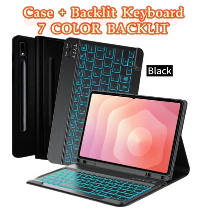 Case for Galaxy Tab S11 Ultra 2025 14.6 Inch ,  Wireless Keyboard Leather Cover with S Pen Holder for SM-X936B/ SM-X930, Black