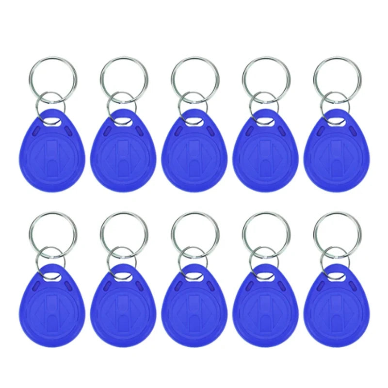 5YOA 10pcs 125KHz Read-Only RFID TK4100 EM4100 Proximity Keyfobs Smart Secure Door Entry Access Control ID Keychain Token Tag