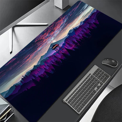 Large Personalized Art Gaming Mouse Pad Anime Rubber Edge Computer Mousepad Laptop Desk Mat Locking System for Gamers