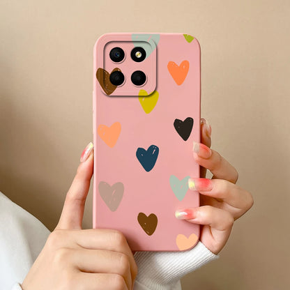 For Huawei Honor X6 X6S X6A Plus Phone Case Butterfly Heart Liquid Silicone Camera Protection Back Cover For Honor X 6 Funda