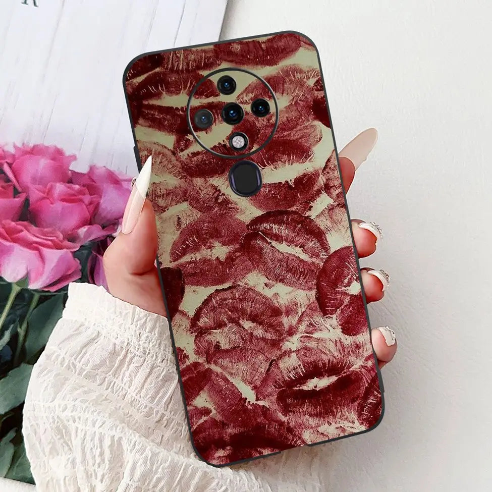 6.8'' For Tecno Spark6 KE7 Back Cover For Techno Spark 6 Case Shockproof Luxury Cute Cartoon Funny Cool Silicone Bumper Funda