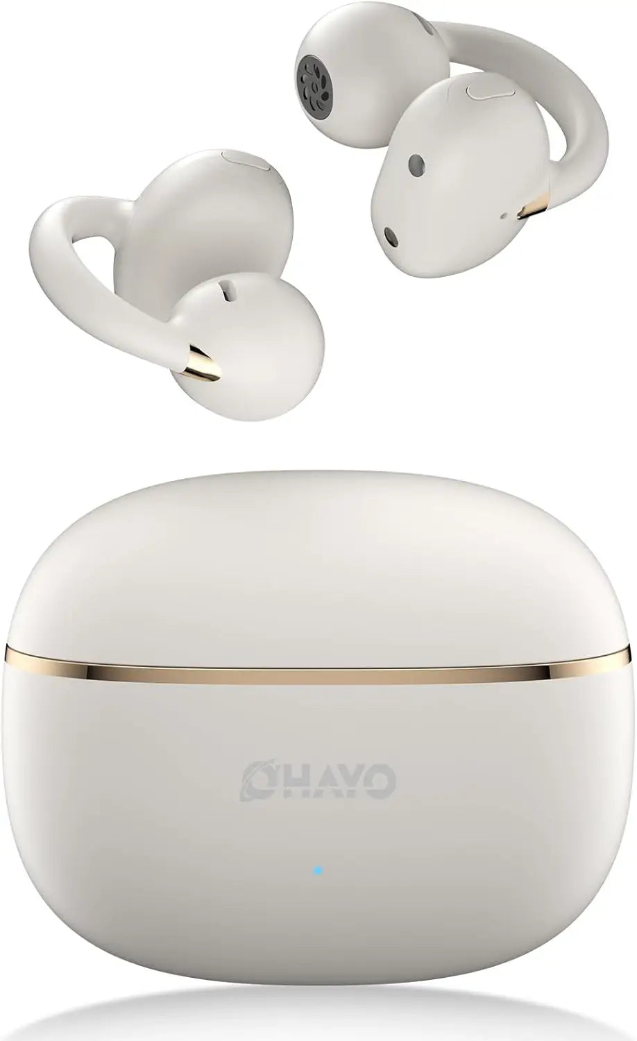 OHAYO Open Ear Headphones, Clip on Earphones, Wireless Earbuds Bluetooth 5.4, Lightweight Comfort，AI Call Noise Cancellation