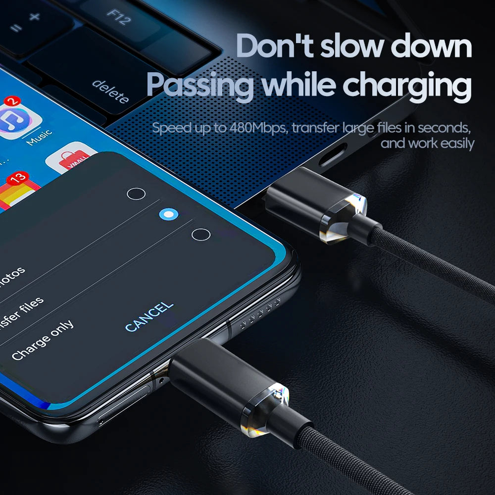 120W 6A Type C to Type C Fast Charger Data Cable For Samsung Xiaomi Huawei Android Phone Charger USB C Cord MacBook Pro iPad Pro