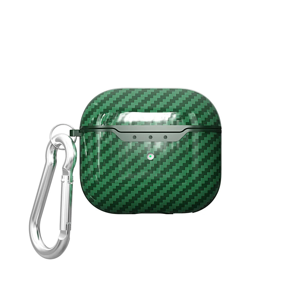 Business Carbon Fiber Pattern Earphone Cases For Airpods 4 3, 1/2 Case Headphones Protective Case For Apple Airpods Pro 2 Covers