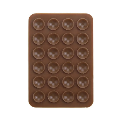 Multifunctional Silicone Suction Pad Phone Fixture Suction Cup Backed Adhesive Rubber Sucker Pad Fixed Pad 24Square Suction Cups