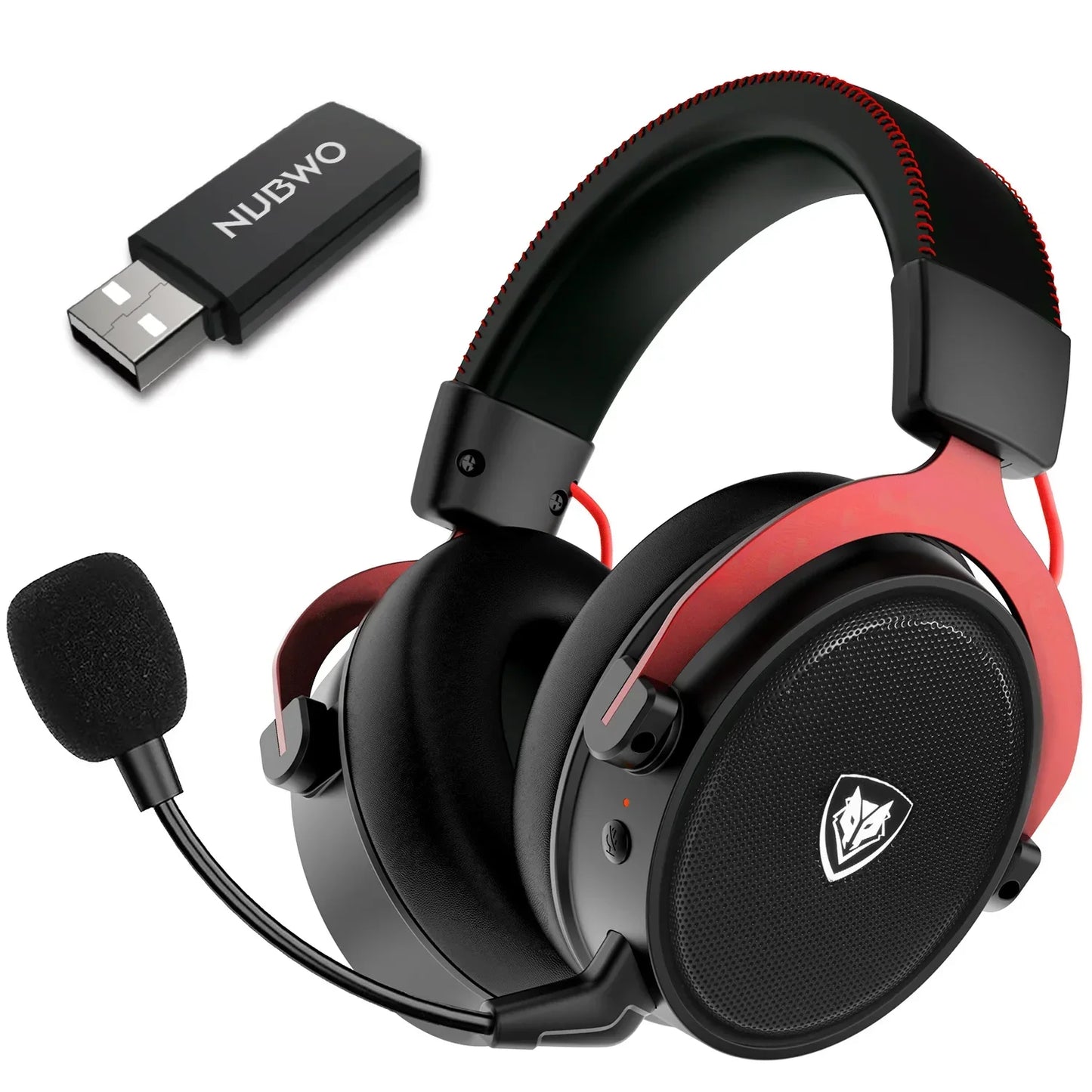 NUBWO G07 Wireless Gaming Headset for PC, PS4, PS Gaming Headphones with Fixed Mic 2.4GHz Ultra-Low Latency Noise Cancelling MIC
