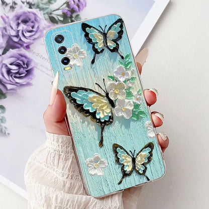 Soft Clear Siliocne Cover For Vivo V2027 V2028 V2029 Phone Case Vivo Y11s Y12s Y20 Y20s Y20i Y20G Cartoon Animals Flower Coque