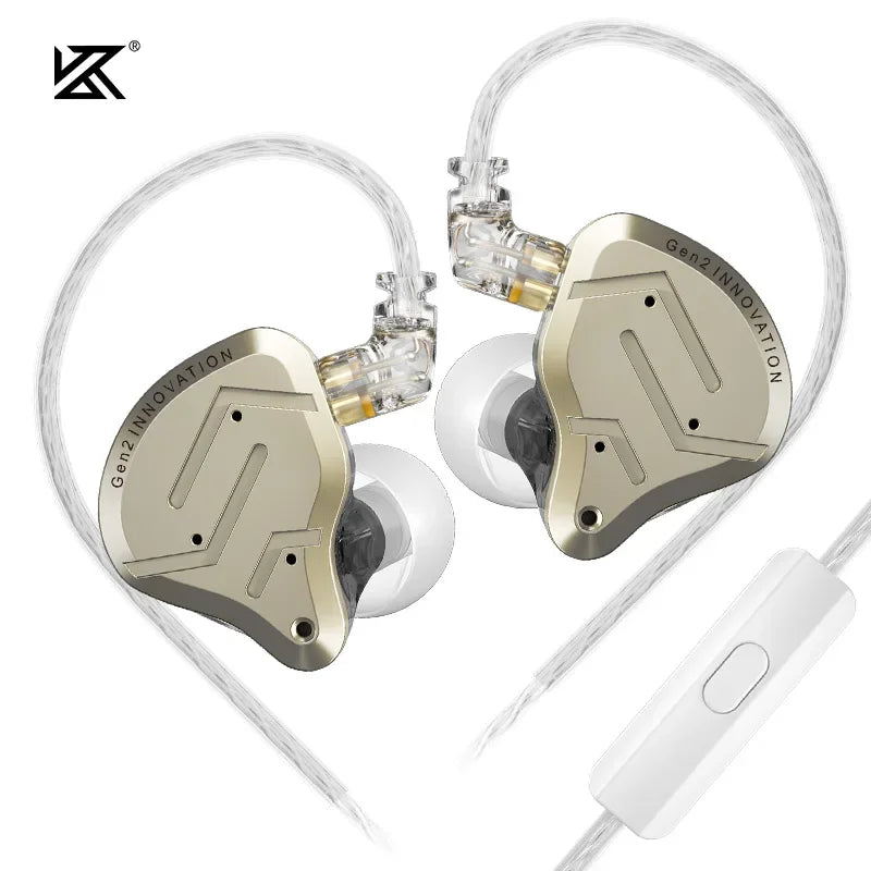 KZ ZSNPro 2 ZSN PRO 2 Hybrid Drive 1BA+1DD In Ear Metal Earphones HIFI Bass Headset Sport Noise Cancelling Headphone EDXPRO ZSTX