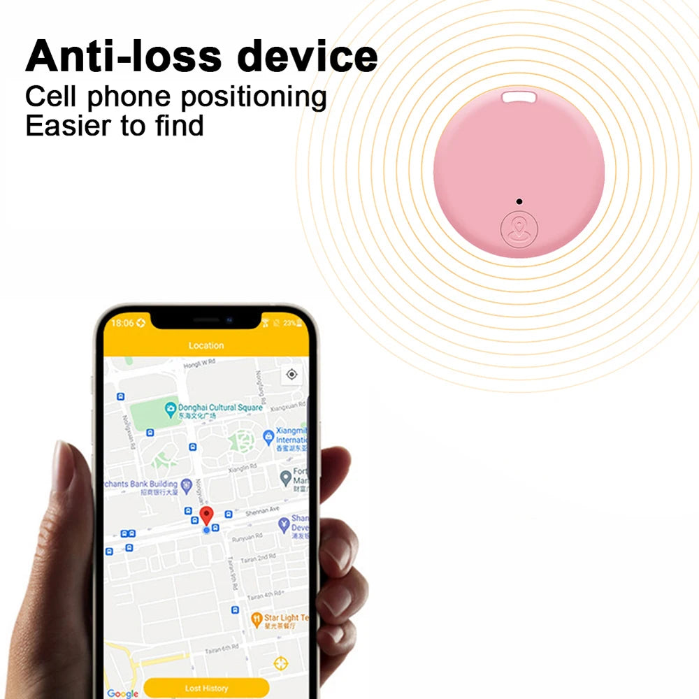 Mini GPS Tracker Bluetooth Smart Finder Locator - Pet Kids Wallet Tracking Access Compatible with iOS Android