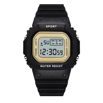 YIKAZE Sports Watch Boys Girls Student LED Electronic Watch Colorful Men Women Square Digital Watches Waterproof Rubber Clock