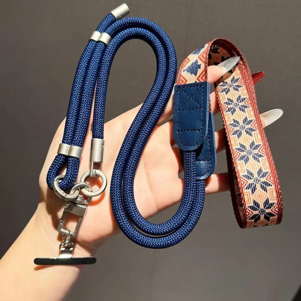 Universal Adjustable Phone Strap 360 Degree Rotation Metal Hook Crossbody Necklace Strap Anti Loss Phone Lanyard for Phone Case