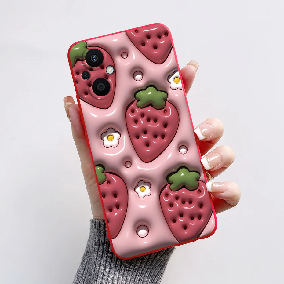 For Oppo Reno7 Z 5G Case Reno 7 8 Lite Bear Cartoon Frog Soft Silicone Phone Case For Oppo Reno 7Z 8Z Reno7Z 5G Back Cover Capa