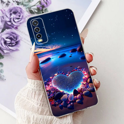 Soft Clear Siliocne Cover For Vivo V2027 V2028 V2029 Phone Case Vivo Y11s Y12s Y20 Y20s Y20i Y20G Cartoon Animals Flower Coque
