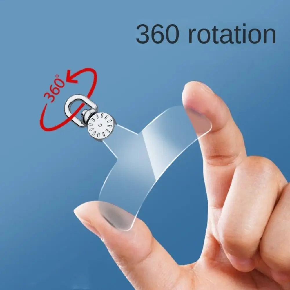 Luxury 360° Rotatable Phone Lanyard Gasket Hanging Cord TPR Metal Phone Patch Metal Ultra Thin Phone Card Clip Replacement