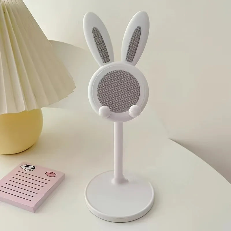 Lazy Stand Cartoon Bunny Phone Holder For iPhone IPad Samsung Cute Rabbit Mobile Phone Stand Desktop Adjustable Telescopic Lift