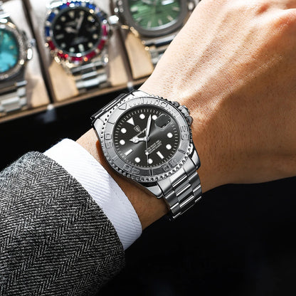 POEDAGAR Top Luxury Male Watch Waterproof Luminous Date Men Watch Stainless Steel Male Clock Sport Fashion Men's Quartz Watches