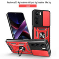Magnetic Ring Holder Armor Case for OPPO Realme C75 C 75 RealmeC75 4G Slide Camera Protect Cover For Realme 14X 14 X Realme14X