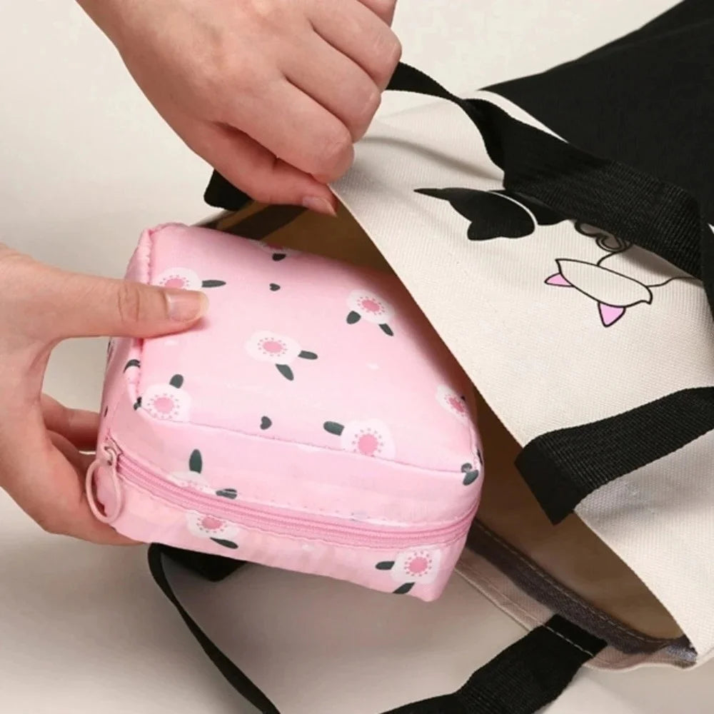 Waterproof, Large Capacity, Cute Storage Bag, Portable, Suitable for Storing Cosmetics, Earphones, Data Cables, Sanitary