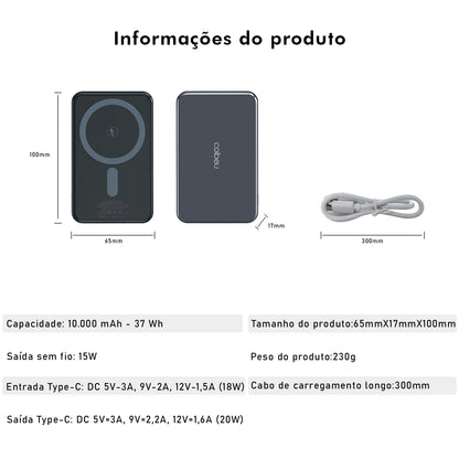 Magnetic Powerbank, Portable Charger, Power Bank, Portable Battery, Portable External Battery