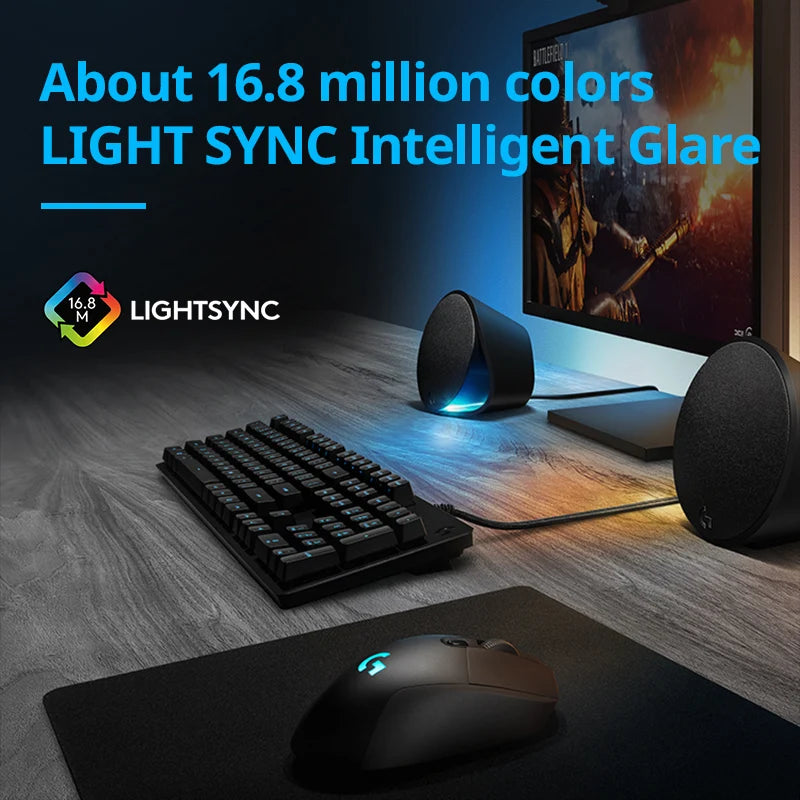 Logitech G903 LIGHT SPEED Wireless Gaming Mouse, Hero 25K Sensor, PowerPlay Compatible, Lightsync RGB, 25600 DPI