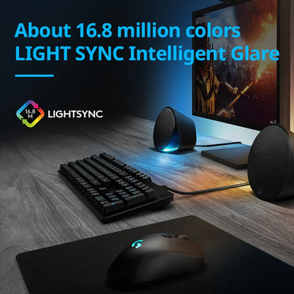 Logitech G903 LIGHT SPEED Wireless Gaming Mouse, Hero 25K Sensor, PowerPlay Compatible, Lightsync RGB, 25600 DPI