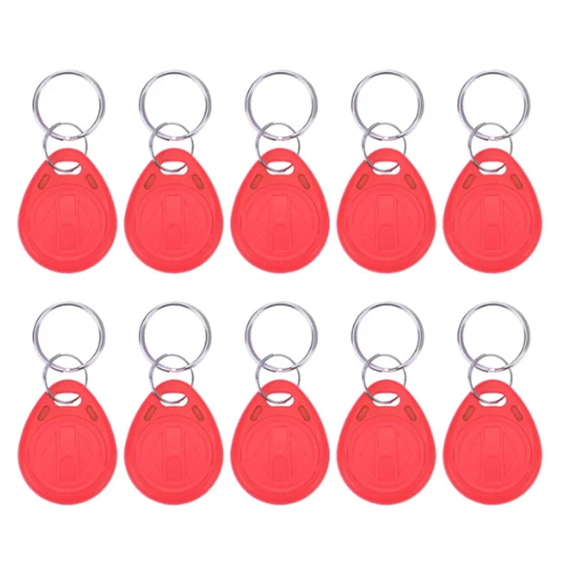 5YOA 10pcs 125KHz Read-Only RFID TK4100 EM4100 Proximity Keyfobs Smart Secure Door Entry Access Control ID Keychain Token Tag