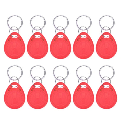 5YOA 10pcs 125KHz Read-Only RFID TK4100 EM4100 Proximity Keyfobs Smart Secure Door Entry Access Control ID Keychain Token Tag