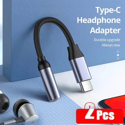 Type C To 3.5mm Jack Headphone Adapter Audio Adapter for iPhone Huawei Xiaomi Samsung Galaxy S24 USB C To 3.5 mm Audio Aux Cable