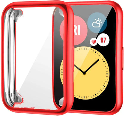 Plated Cover For Huawei Watch fit/fit 2 Case Smartwatch Accessories TPU Bumper All-Around Screen Protector Huawei fit2 watchcase