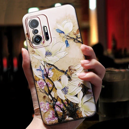For Funda Xiaomi 12T 11T 13 12 11 T Pro Lite 12X 13Lite 12Lite 11Lite Mi 11 Lite 5G NE Pro Case Cute Soft 3D Rose Phone Cover