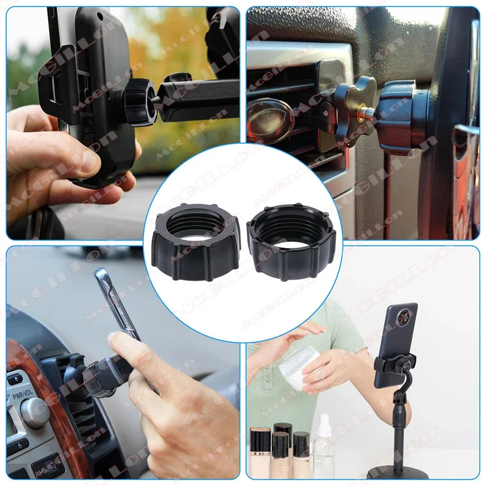 Universal 17mm Ball Mount Air Outlet Fixing Clip Nut Screw Base Option Holder for Car Phone Holder GPS Dash Suction Cup Bracket