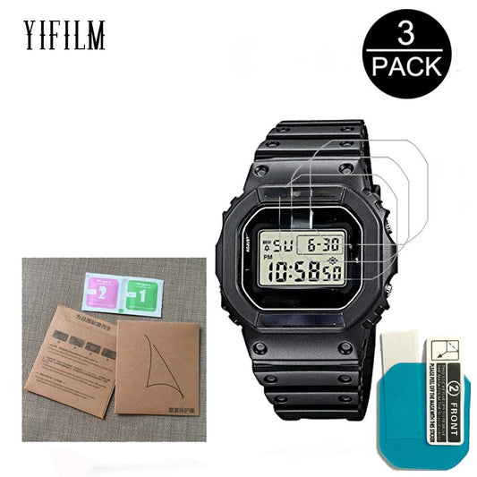 3pcs Screen Protector Film For DW5600 DW5610 GMW-B5000 F-91W Watch HD FULL Clear True Tone Ultrathin Anti-Scratch LCD Film